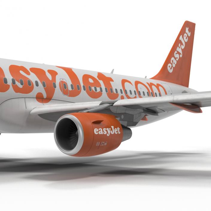 3D Airbus A319 EasyJet Rigged