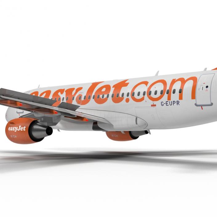 3D Airbus A319 EasyJet Rigged