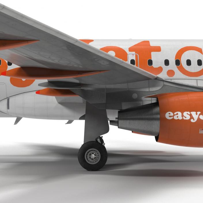 3D Airbus A319 EasyJet Rigged