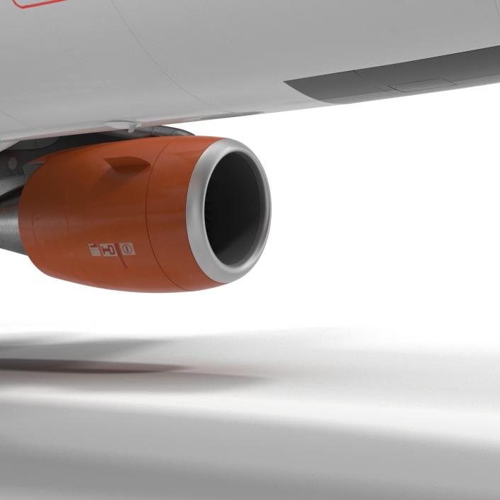 3D Airbus A319 EasyJet Rigged