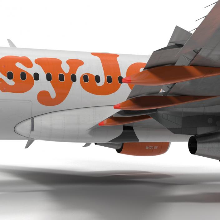 3D Airbus A319 EasyJet Rigged