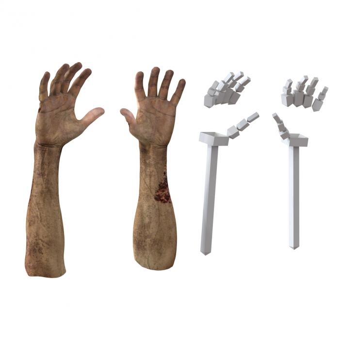 Zombie Hands Rigged 3D model