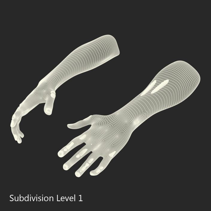 Zombie Hands Pose 2 3D model