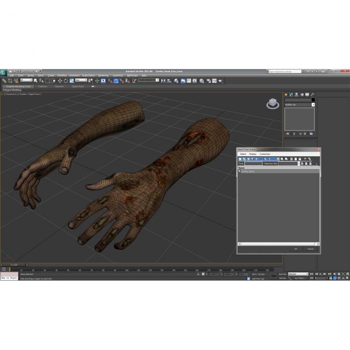 Zombie Hands Pose 2 3D model