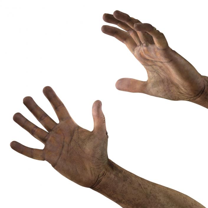 Zombie Hands Pose 3 3D model