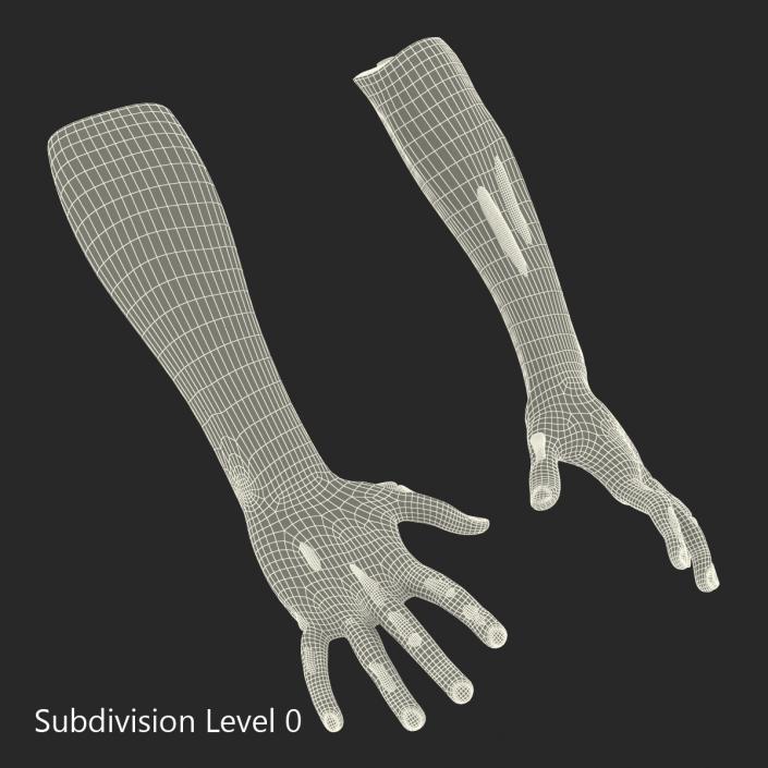 Zombie Hands Pose 3 3D model