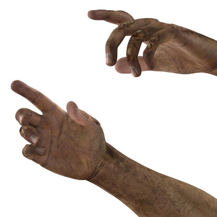 Zombie Hands Pose 4 3D model