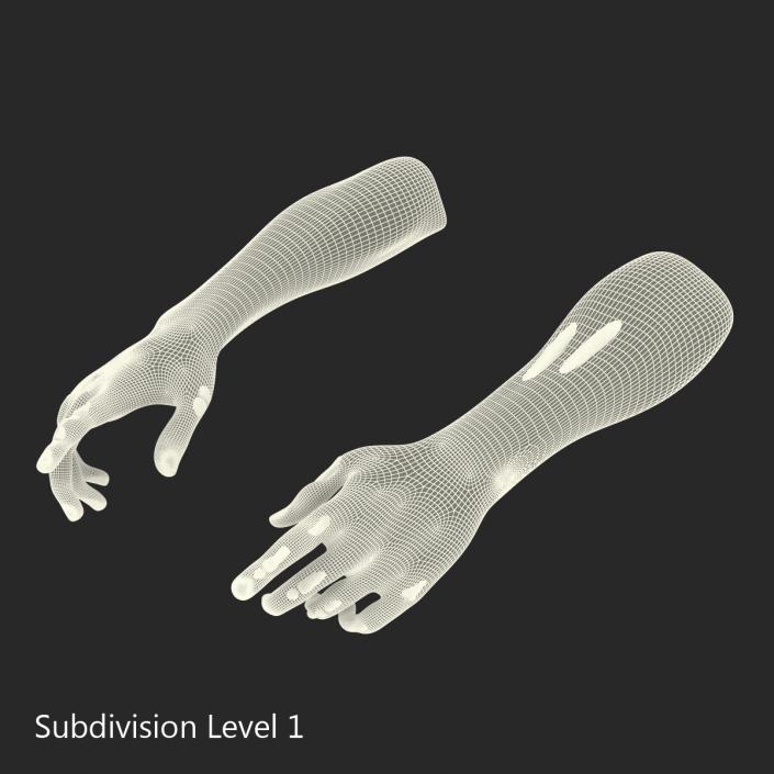 Zombie Hands Pose 4 3D model