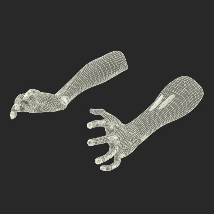 Zombie Hands Pose 5 3D model