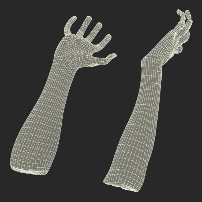 Zombie Hands Pose 5 3D model