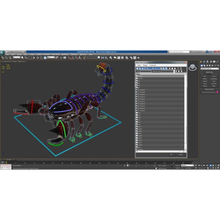 3D Black Scorpion Rigged