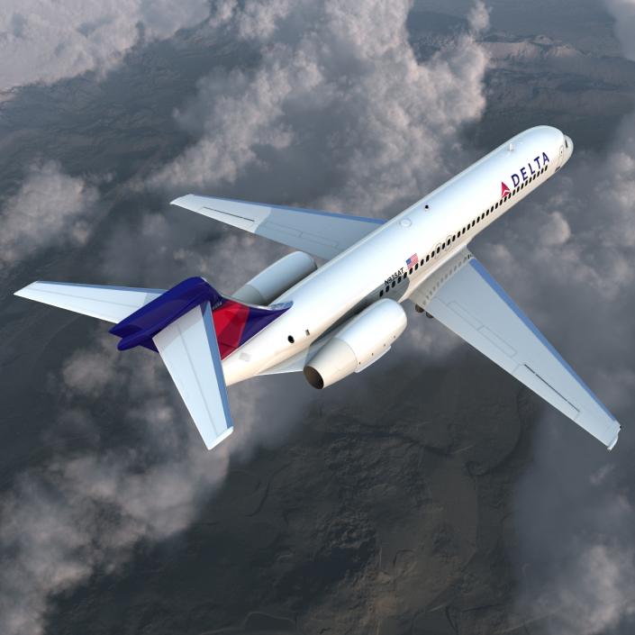 3D model Boeing 717-200 Delta Air Lines