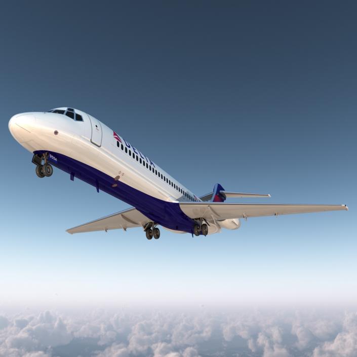 3D model Boeing 717-200 Delta Air Lines