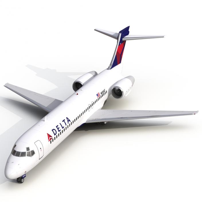 3D model Boeing 717-200 Delta Air Lines