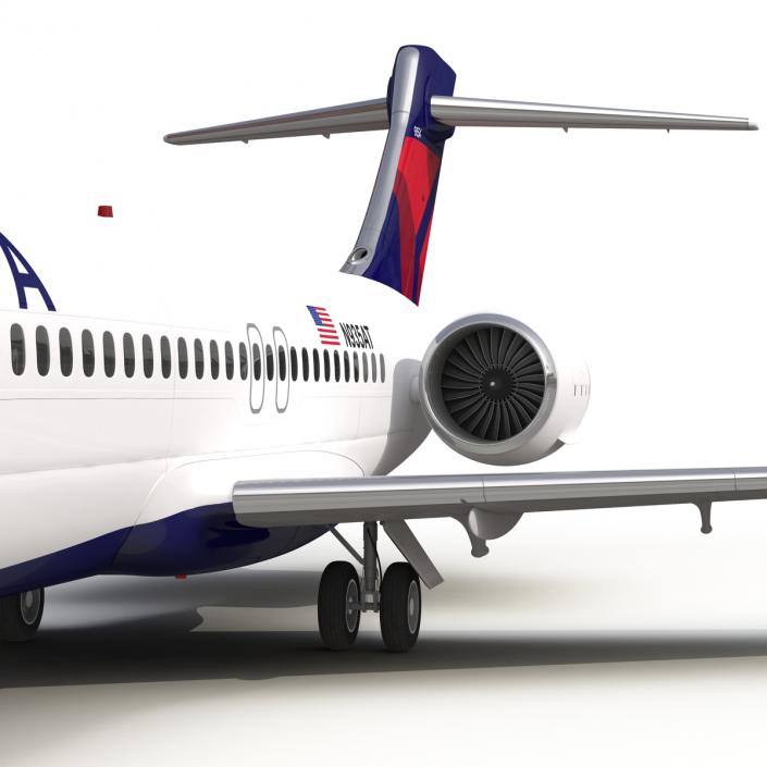 3D model Boeing 717-200 Delta Air Lines