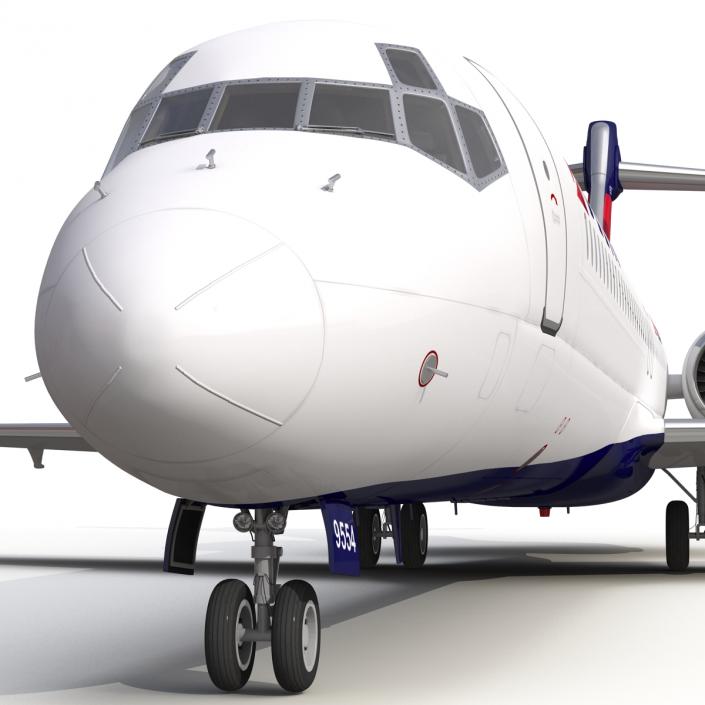 3D model Boeing 717-200 Delta Air Lines