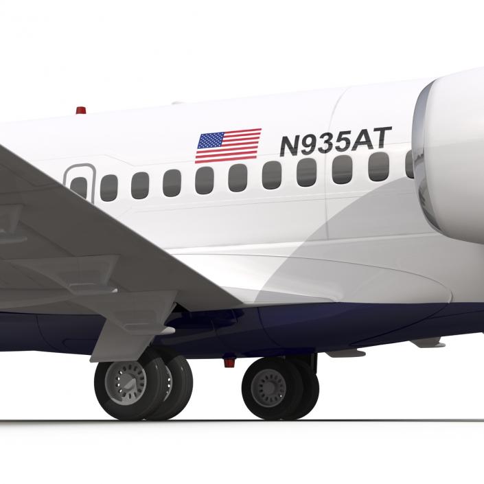 3D model Boeing 717-200 Delta Air Lines