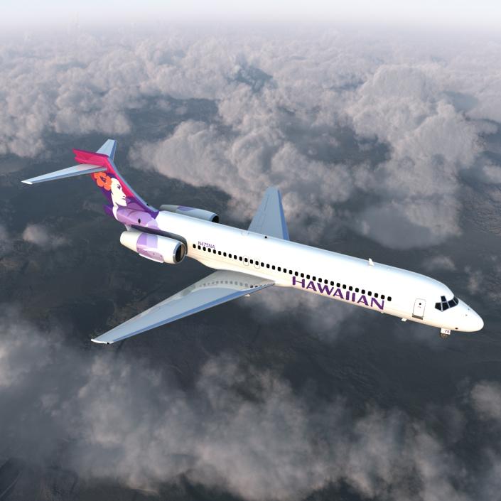 Boeing 717-200 Hawaiian Airlines 3D