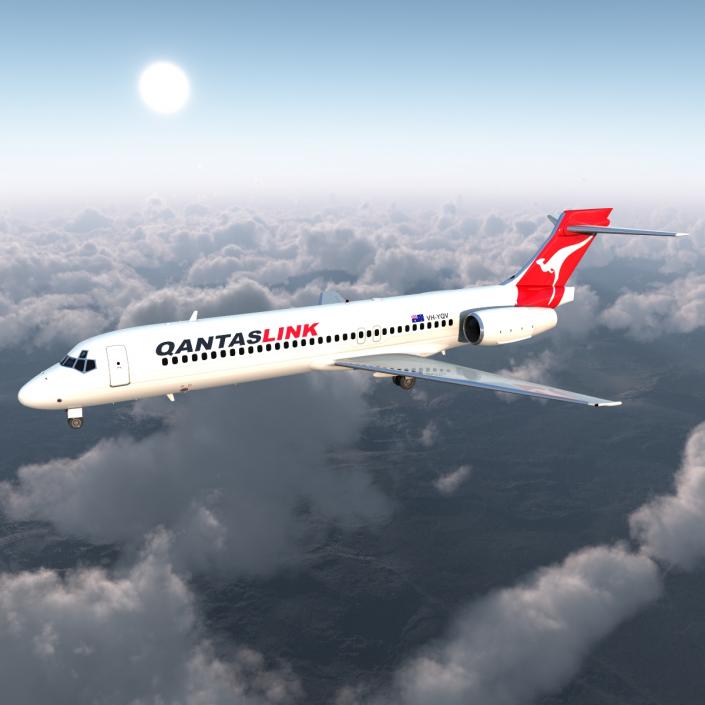 Boeing 717-200 Qantas Airways 3D model