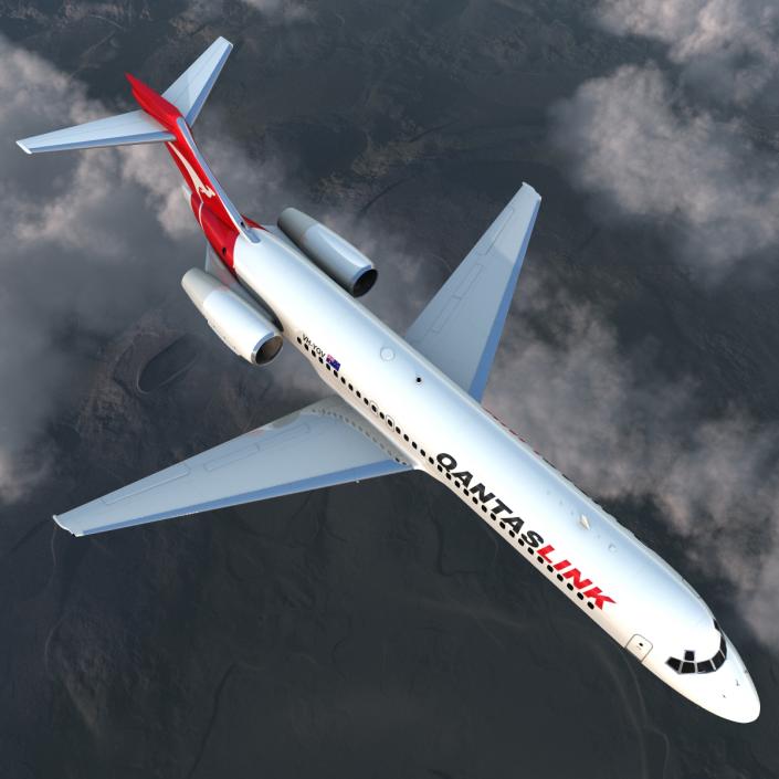 Boeing 717-200 Qantas Airways 3D model