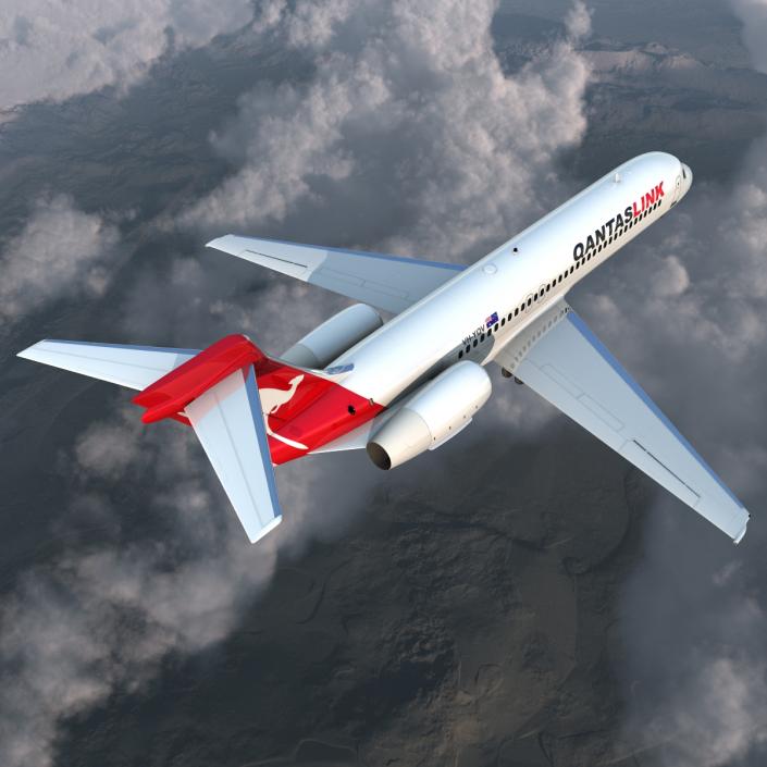 Boeing 717-200 Qantas Airways 3D model