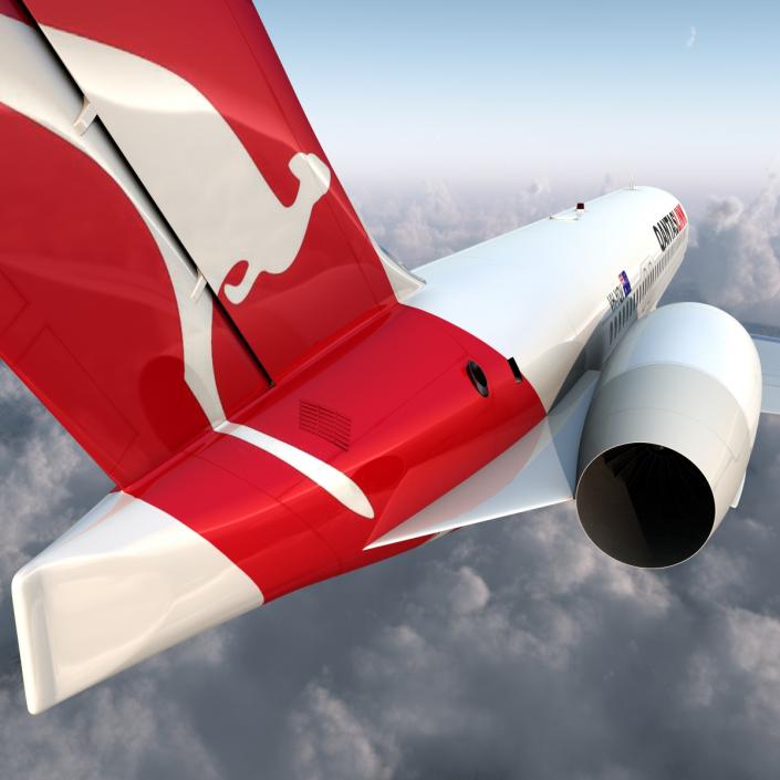 Boeing 717-200 Qantas Airways 3D model