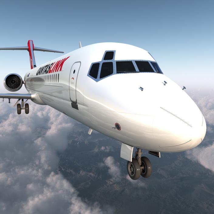 Boeing 717-200 Qantas Airways 3D model