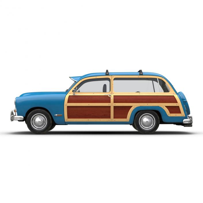 3D Generic Retro Car Simple Interior model