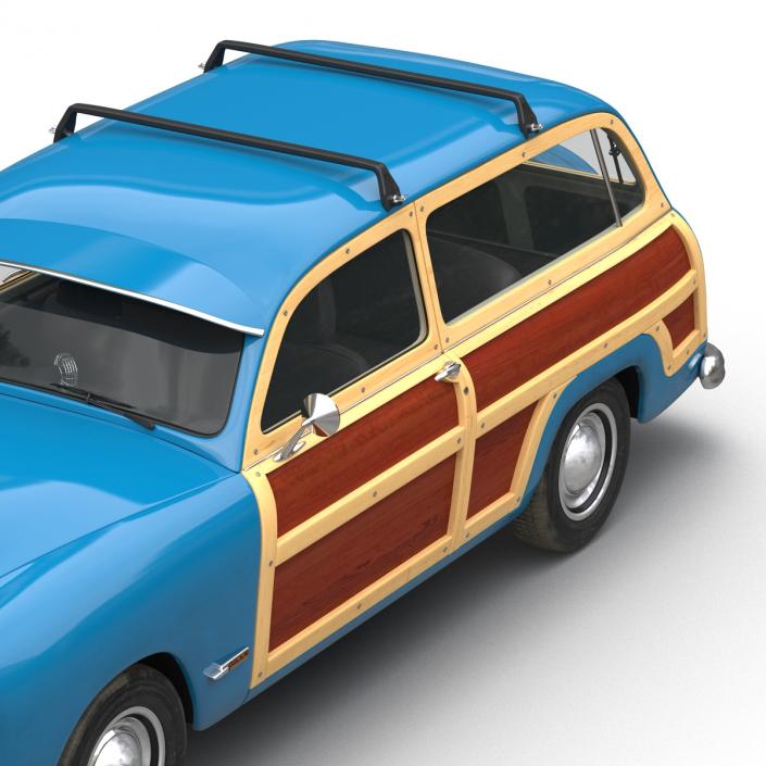 3D Generic Retro Car Simple Interior model