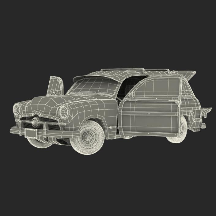 3D Generic Retro Car Simple Interior model