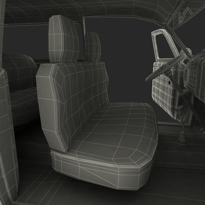 3D Generic Retro Car Simple Interior model