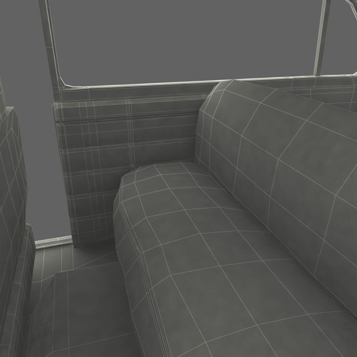 3D Generic Retro Car Simple Interior model