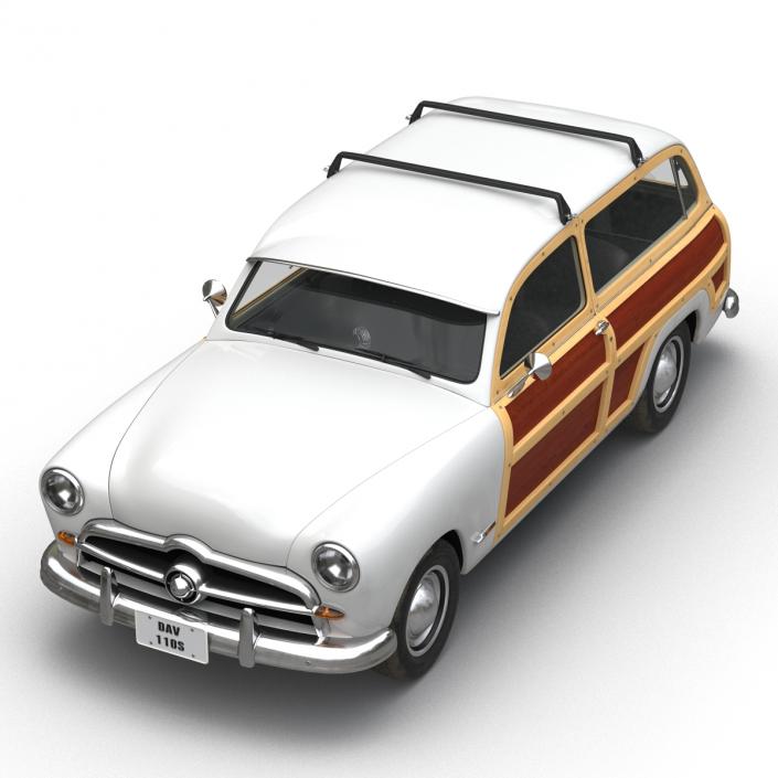 3D model Generic Retro Car Simple Interior 3