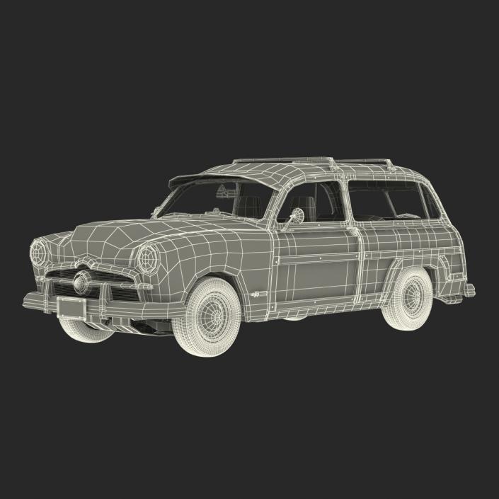 3D model Generic Retro Car Simple Interior 3