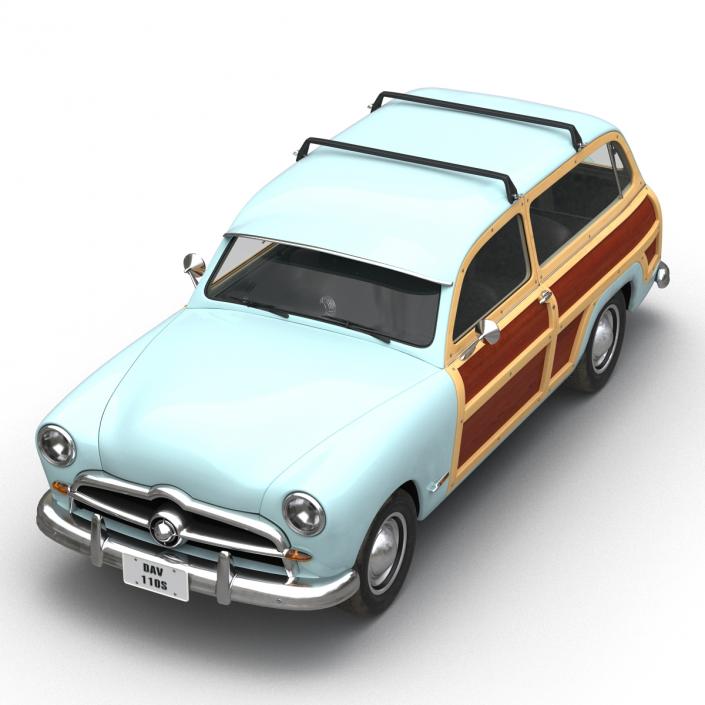 3D model Generic Retro Car Simple Interior 2