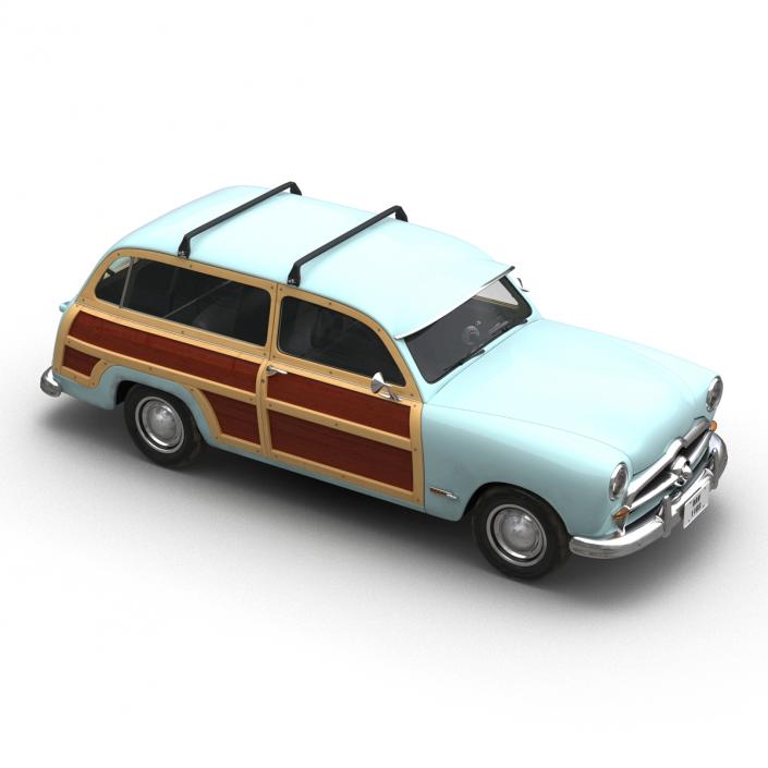 3D model Generic Retro Car Simple Interior 2