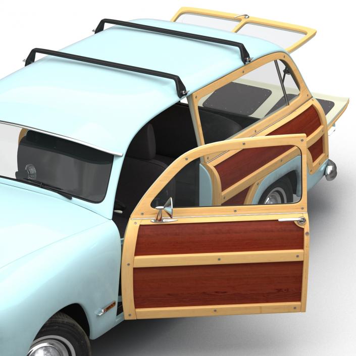 3D model Generic Retro Car Simple Interior 2