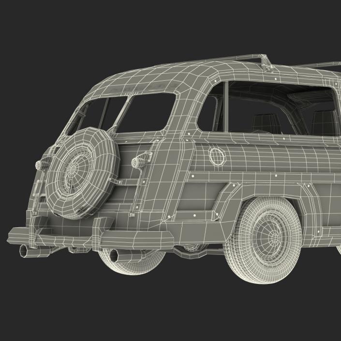 3D model Generic Retro Car Simple Interior 2