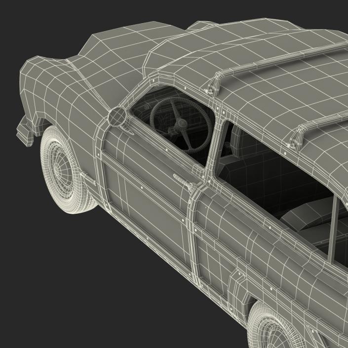 3D model Generic Retro Car Simple Interior 2