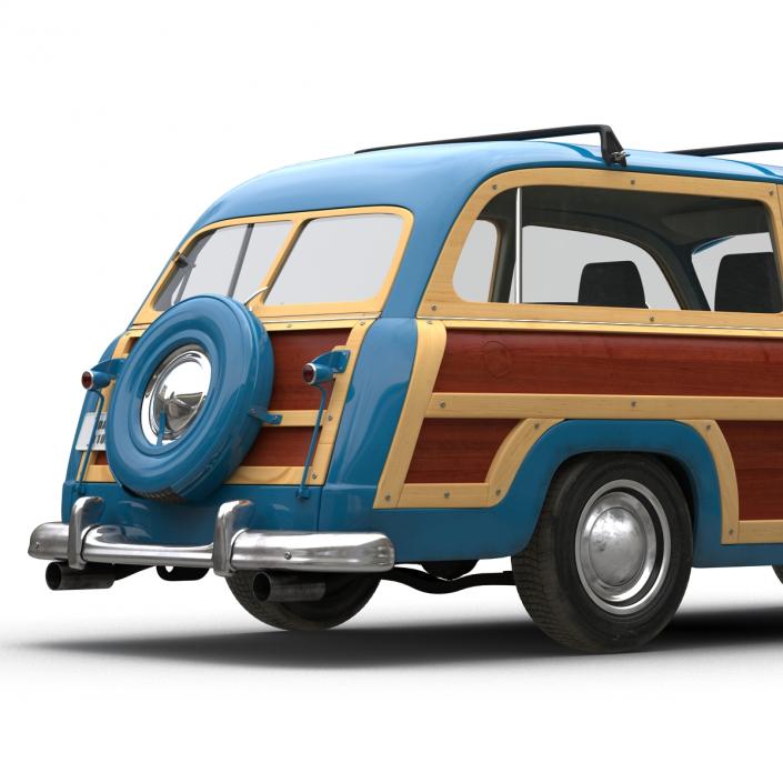 Generic Retro Car Rigged 3D model