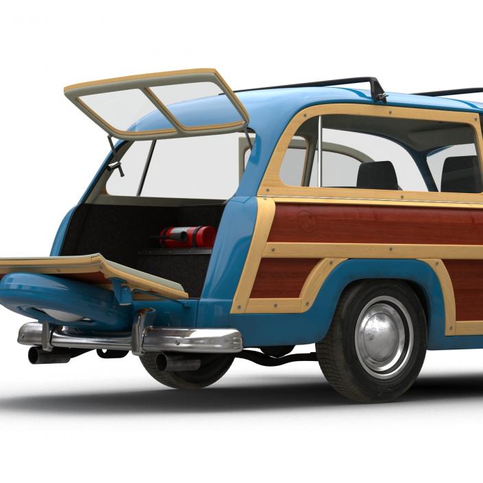 Generic Retro Car Rigged 3D model