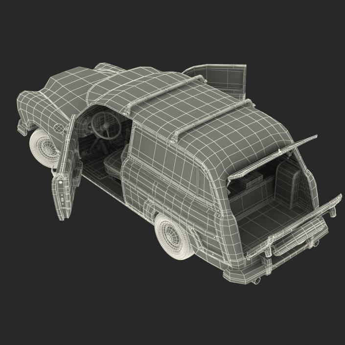 Generic Retro Car Rigged 3D model