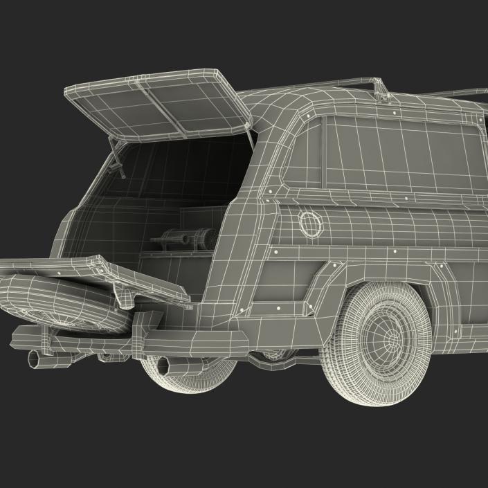 Generic Retro Car Rigged 3D model