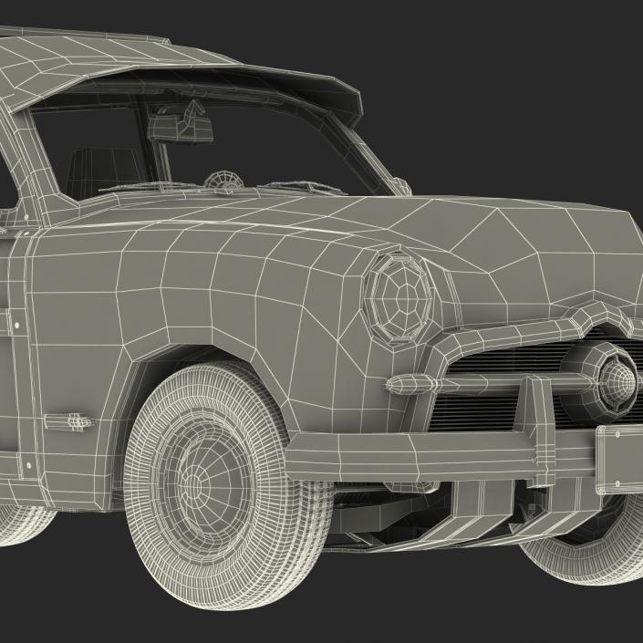 Generic Retro Car Rigged 3D model