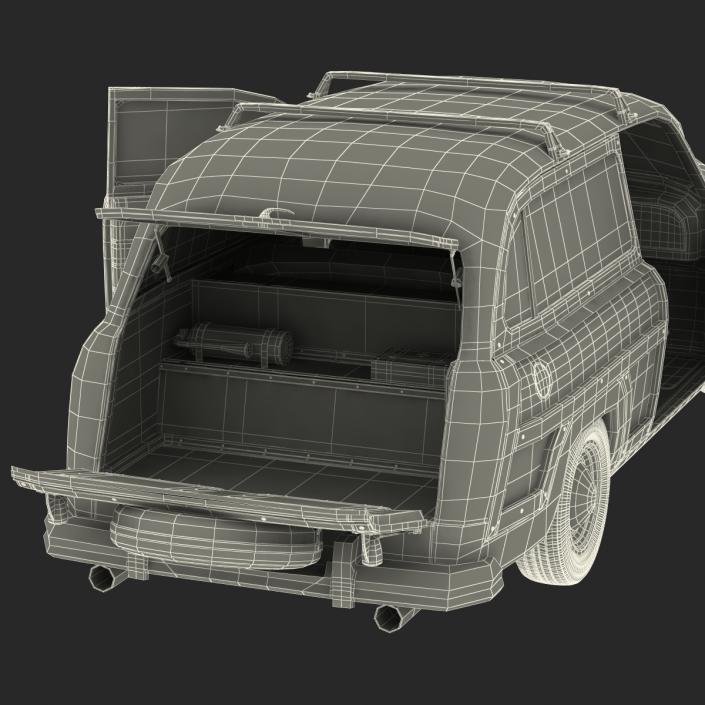 Generic Retro Car Rigged 3D model