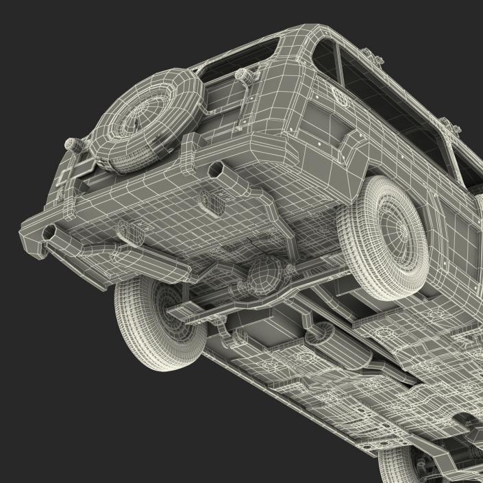 Generic Retro Car Rigged 3D model