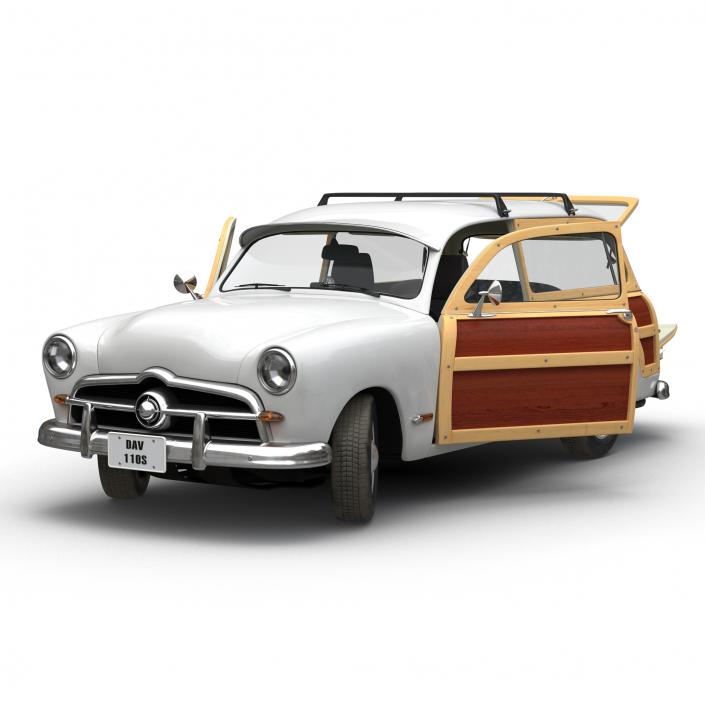 3D Generic Retro Car 3 Rigged