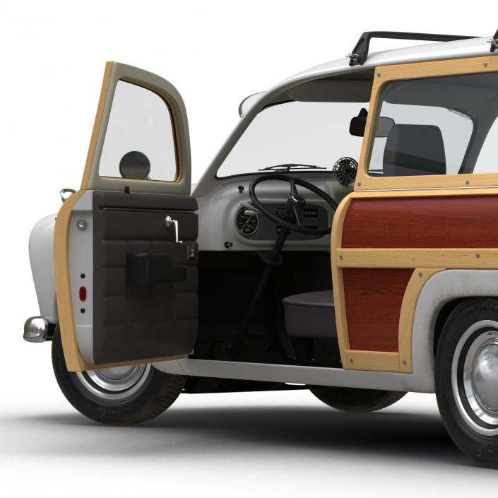 3D Generic Retro Car 3 Rigged