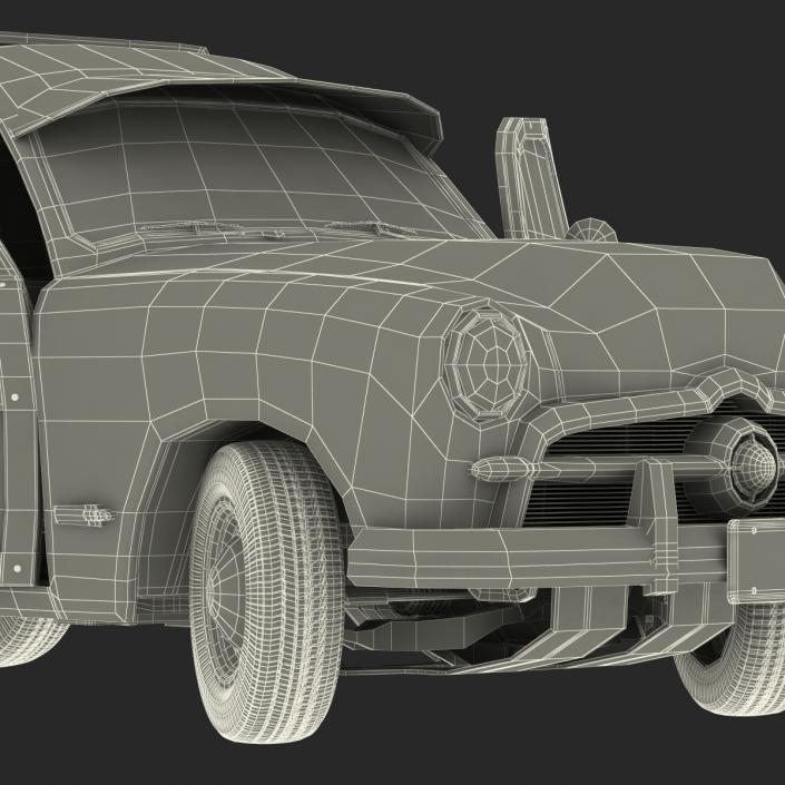 3D Generic Retro Car 3 Rigged