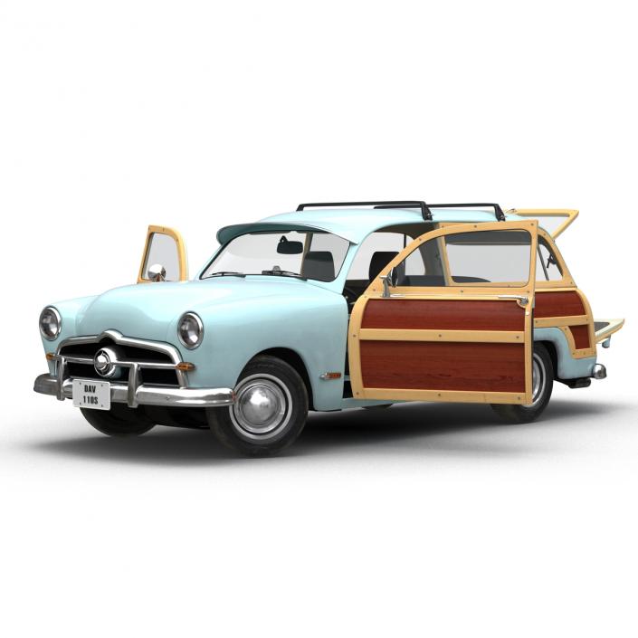 3D Generic Retro Car 2 Rigged